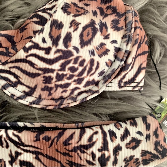 🐆 Animal Print Ribbed Bikini NWT - Picture 5 of 10